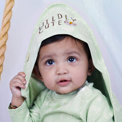 Organic Hooded bath towel & belt - parentree.co
