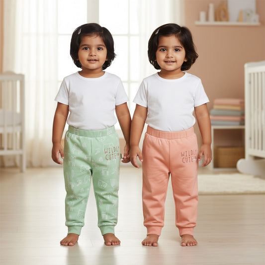 2-pack cotton trousers- Blush