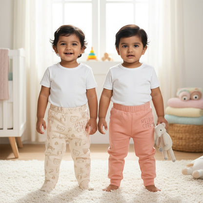 2-pack cotton trousers- Jungle