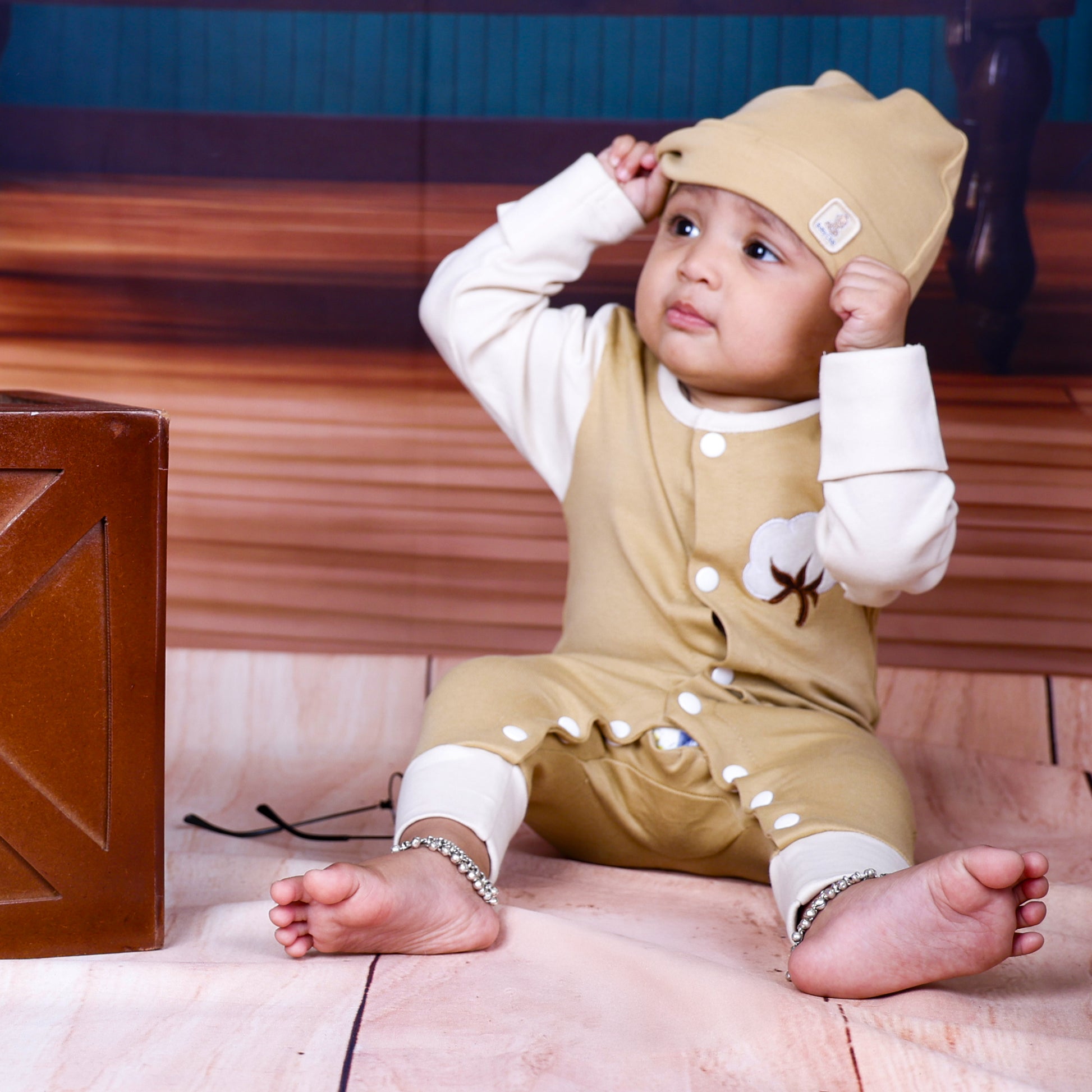 Organic Cotton Romper K & Cap - parentree.co