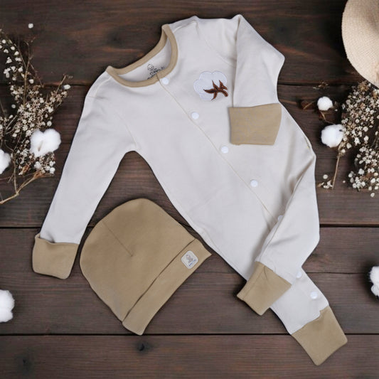 Organic Cotton Romper I & Cap - parentree.co