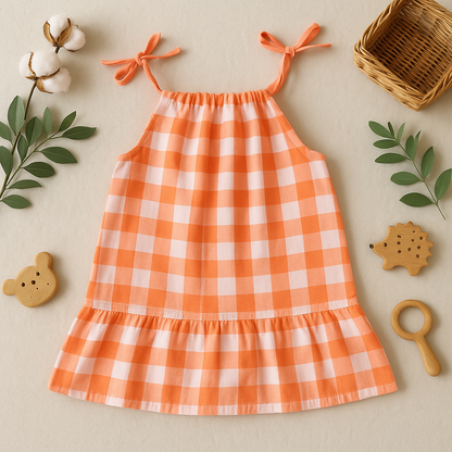 Nature Tales- Organic Muslin Knot Frock.