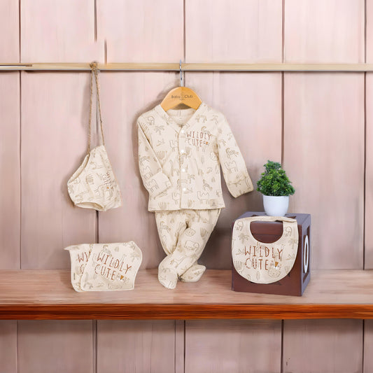 Organic Cotton - Baby Kit (Ivory)- 06 Pcs. - parentree.co