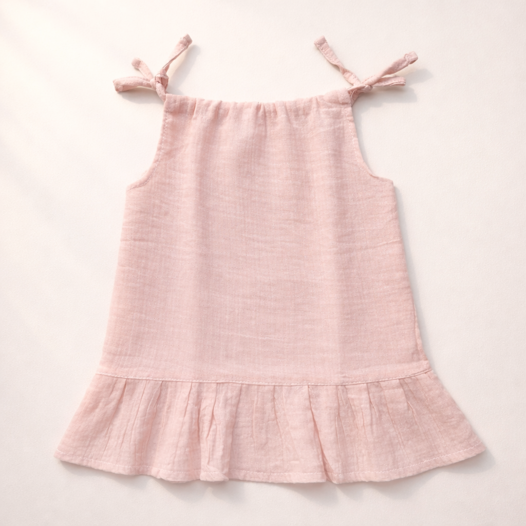 Baby Girl Organic Muslin Knot Frock - Pack of 3