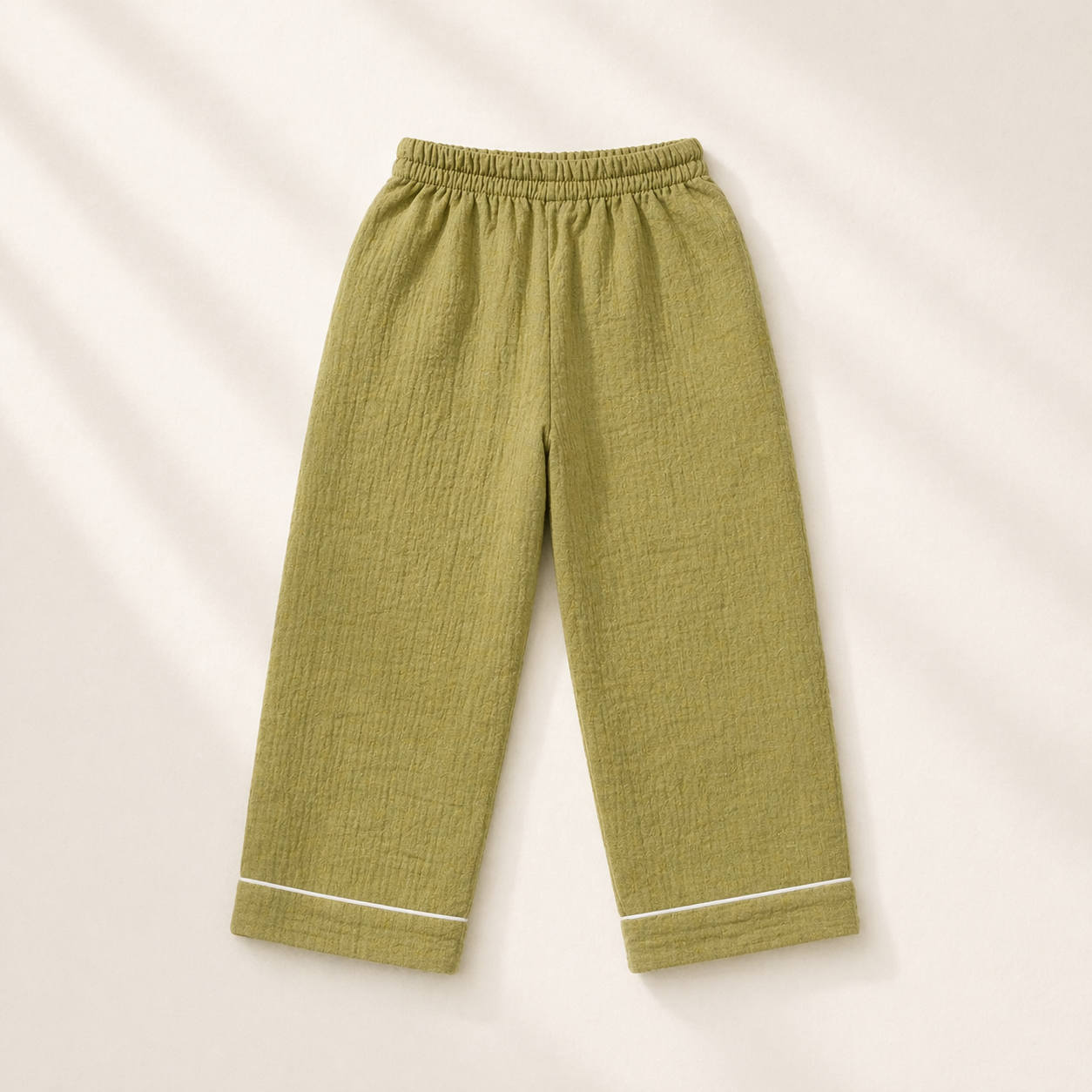 Unisex Crinkle Muslin Night Suit - Little Olive