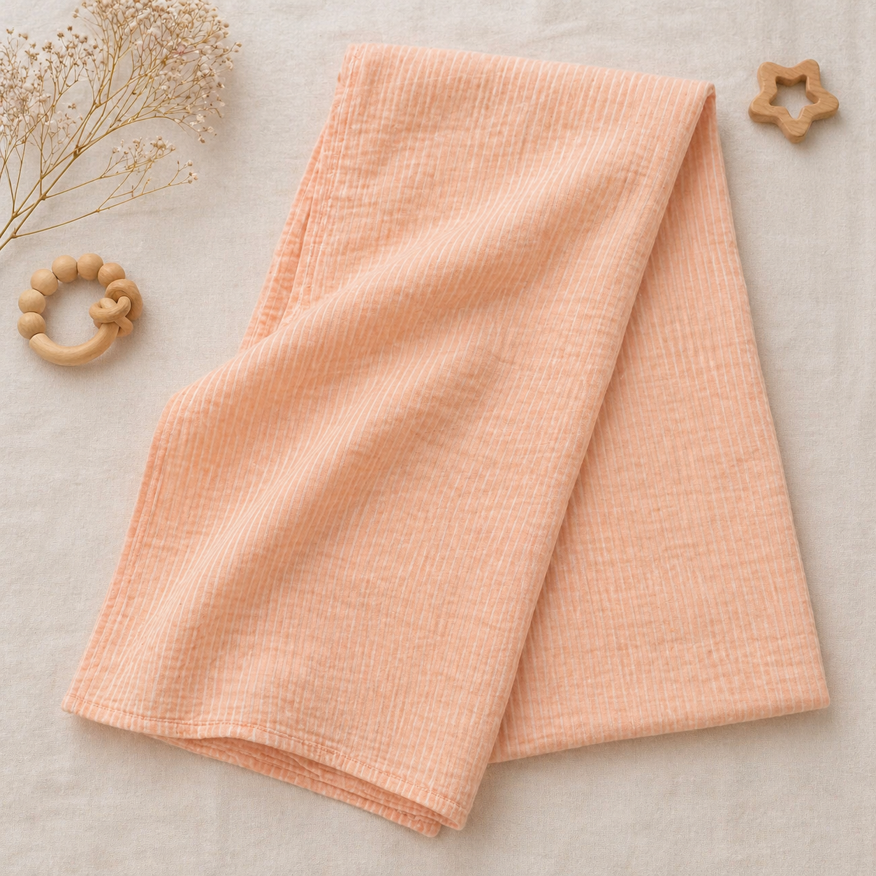 Muslin Swaddle - Peach Sorbet
