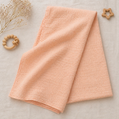 Muslin Swaddle - Peach Sorbet