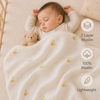 Muslin Swaddle - Citrus Bloom