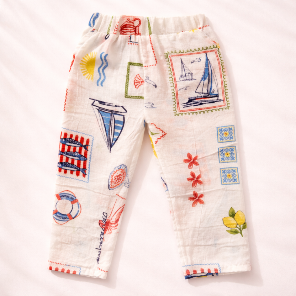 Unisex soft Muslin Nightwear -  Seaside Smiles