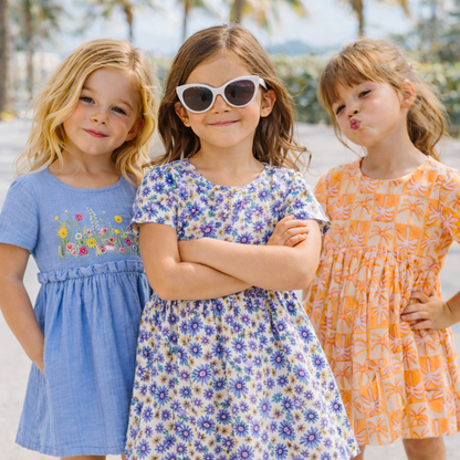 Crinkle Muslin Frill Frock - Pack of 3