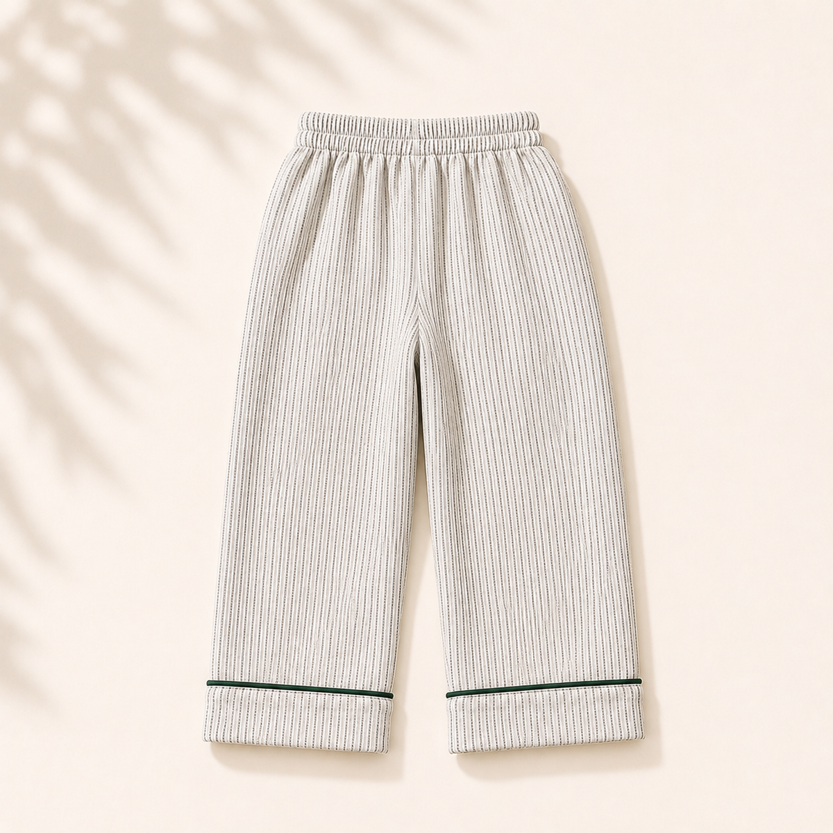 Unisex Crinkle Muslin Night Suit - Pinstripe