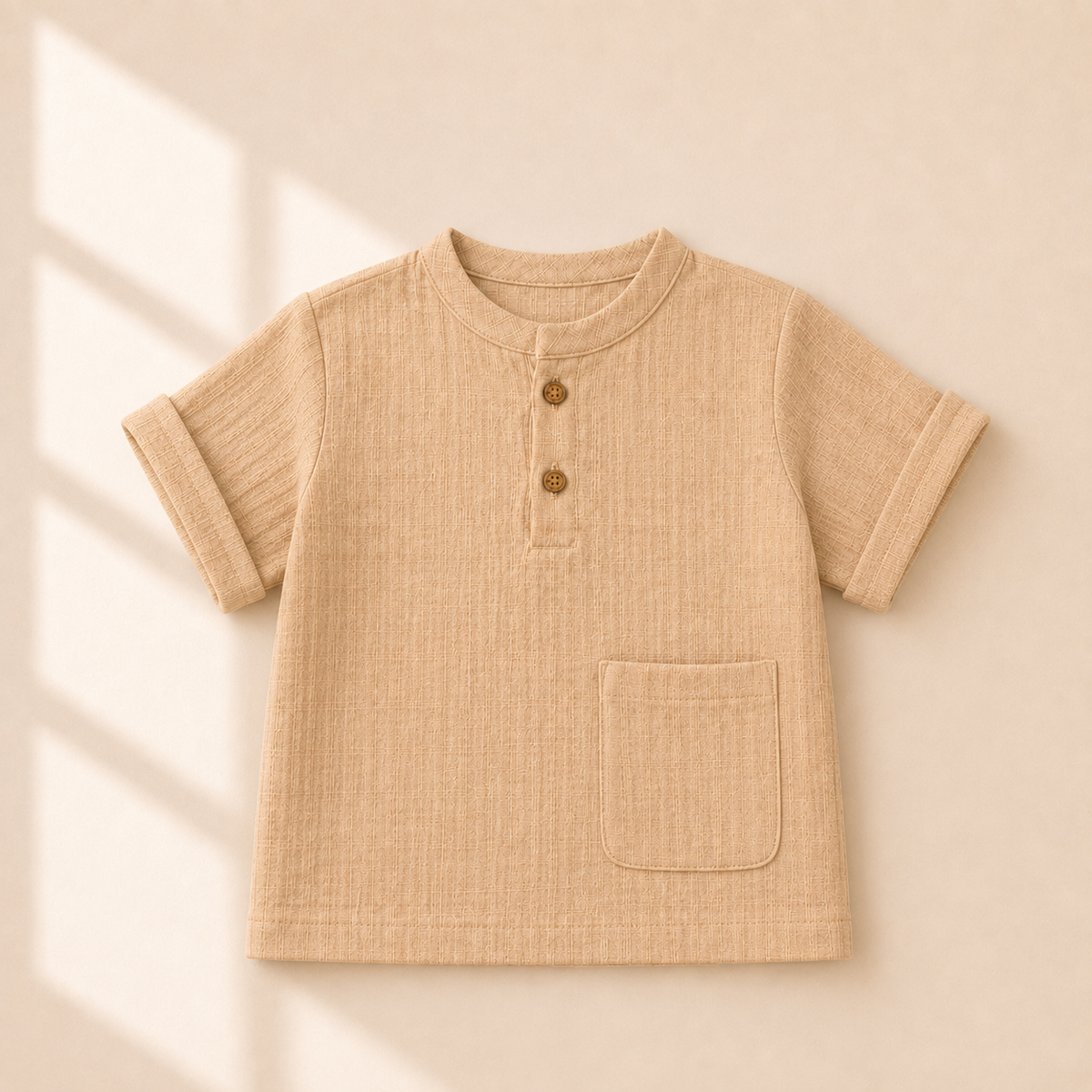 Unisex Crinkle Muslin Nightwear -  Oatmeal