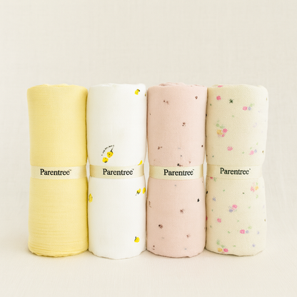 4 PCS- Soft Organic Muslin Swaddles Combo
