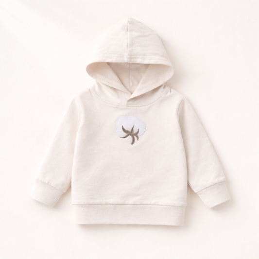 Organic Cotton Hoodie- Ivory