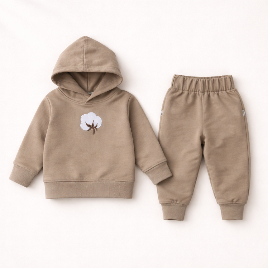 Everyday Cotton Loungewear Set - Brown Beige