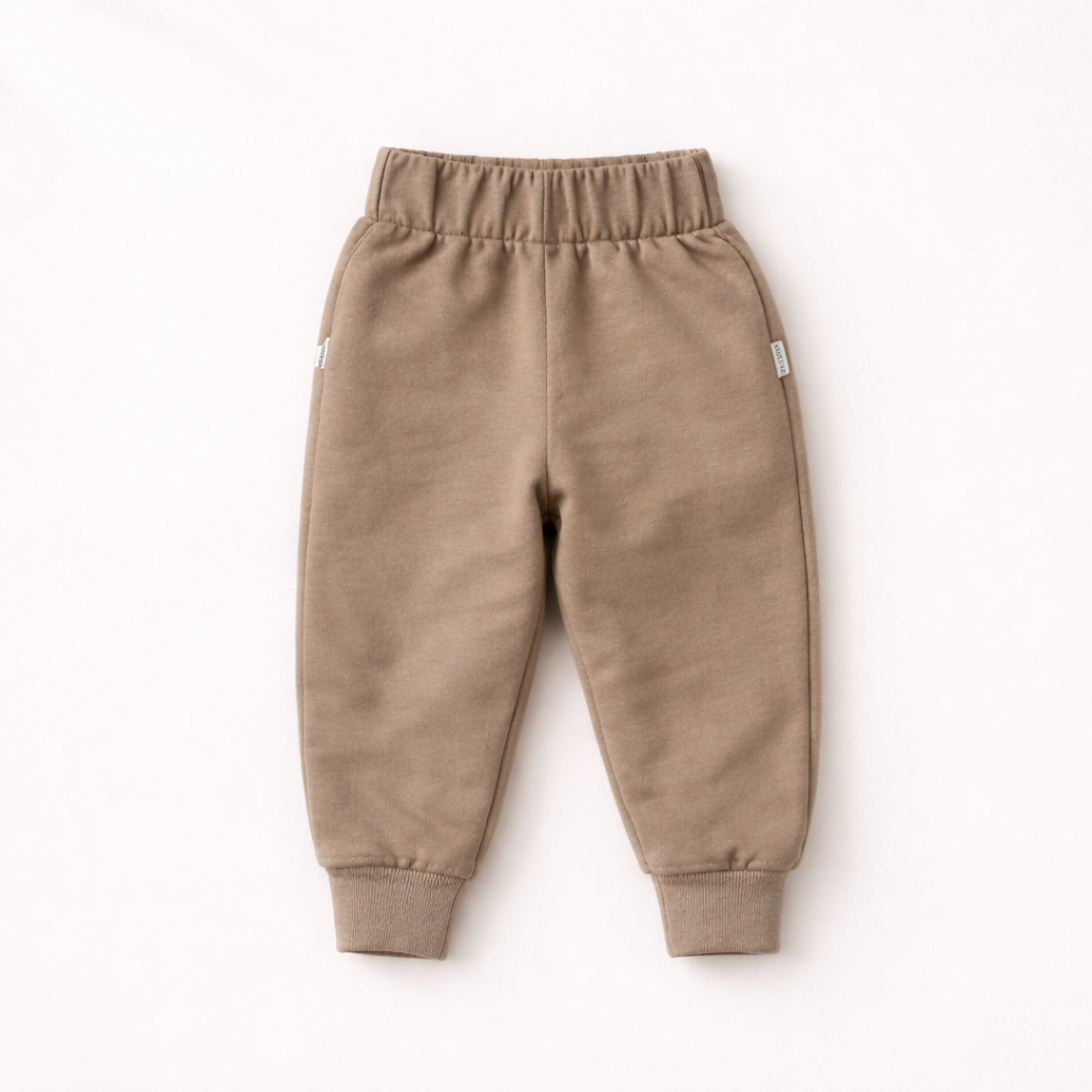 Everyday Cotton Loungewear Set- Ivory Brown
