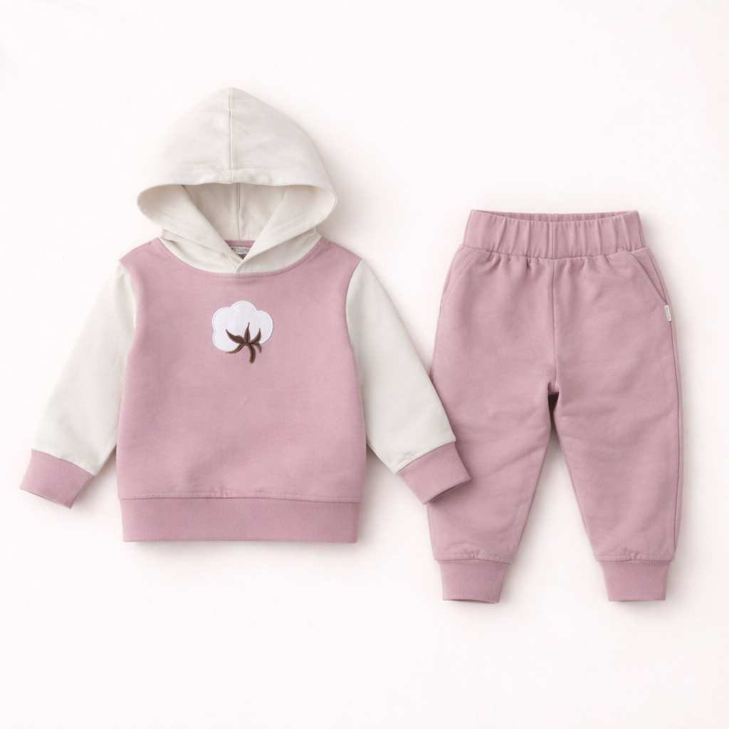 Everyday Cotton Loungewear Set - Dusty Pink