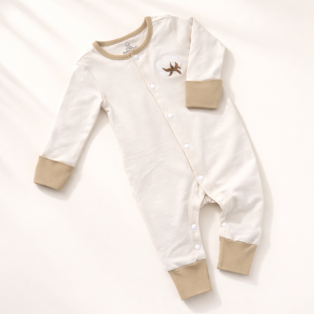 Organic Cotton Romper Ivory