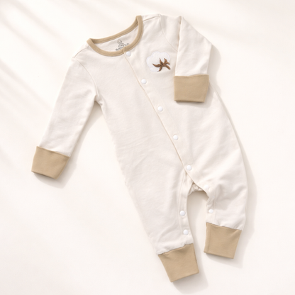 Organic Cotton Romper Ivory