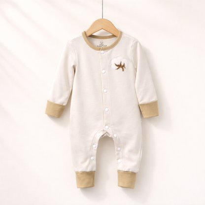 Organic Cotton Romper Ivory