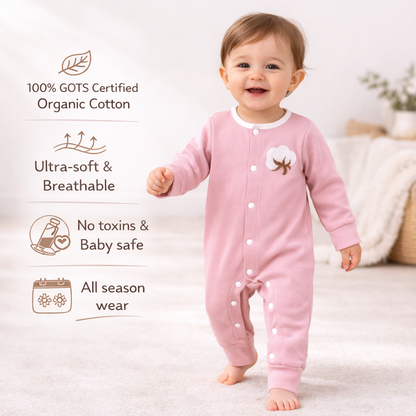 Organic Cotton - Romper Pink