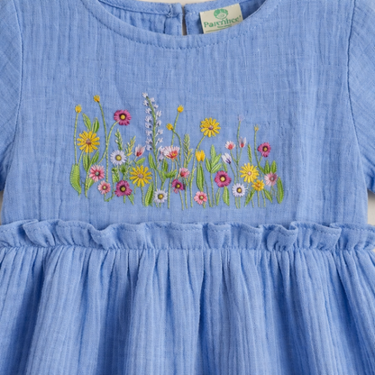 Crinkle Muslin Frill Frock - Pack of 3