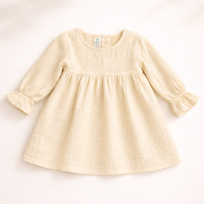 Crinkle Muslin Frill Frock
