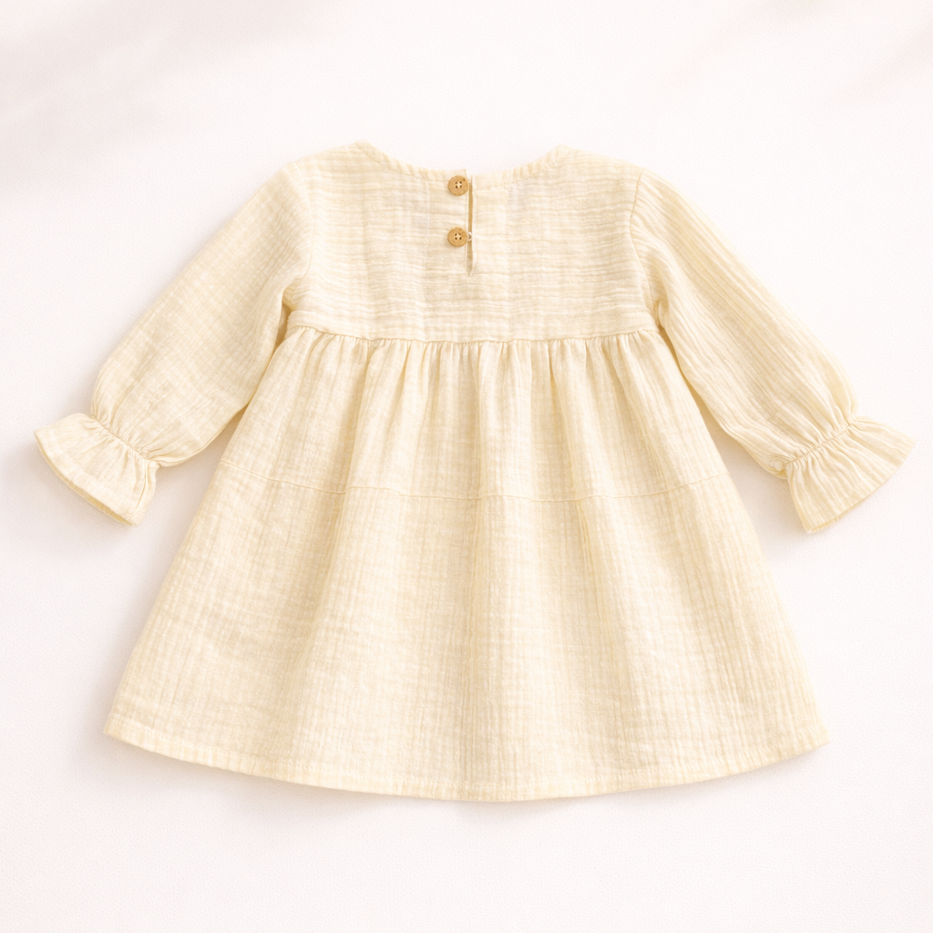 Crinkle Muslin Frill Frock
