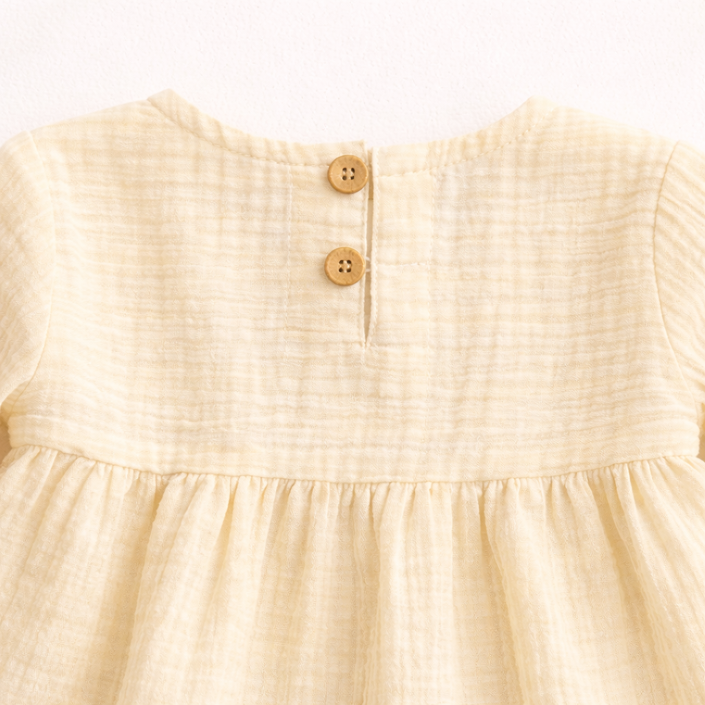 Crinkle Muslin Frill Frock