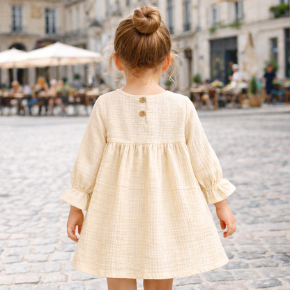 Crinkle Muslin Frill Frock