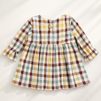 Crinkle Muslin Frill Frock