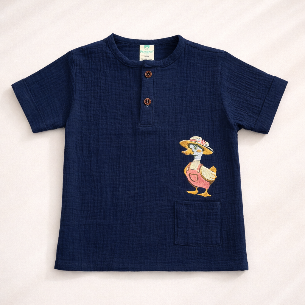 Unisex Crinkle Muslin Nightwear - Cool Duck
