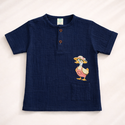 Unisex Crinkle Muslin Nightwear - Cool Duck