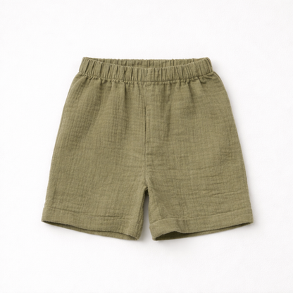 Unisex Crinkle Muslin Nightwear - Forest Green