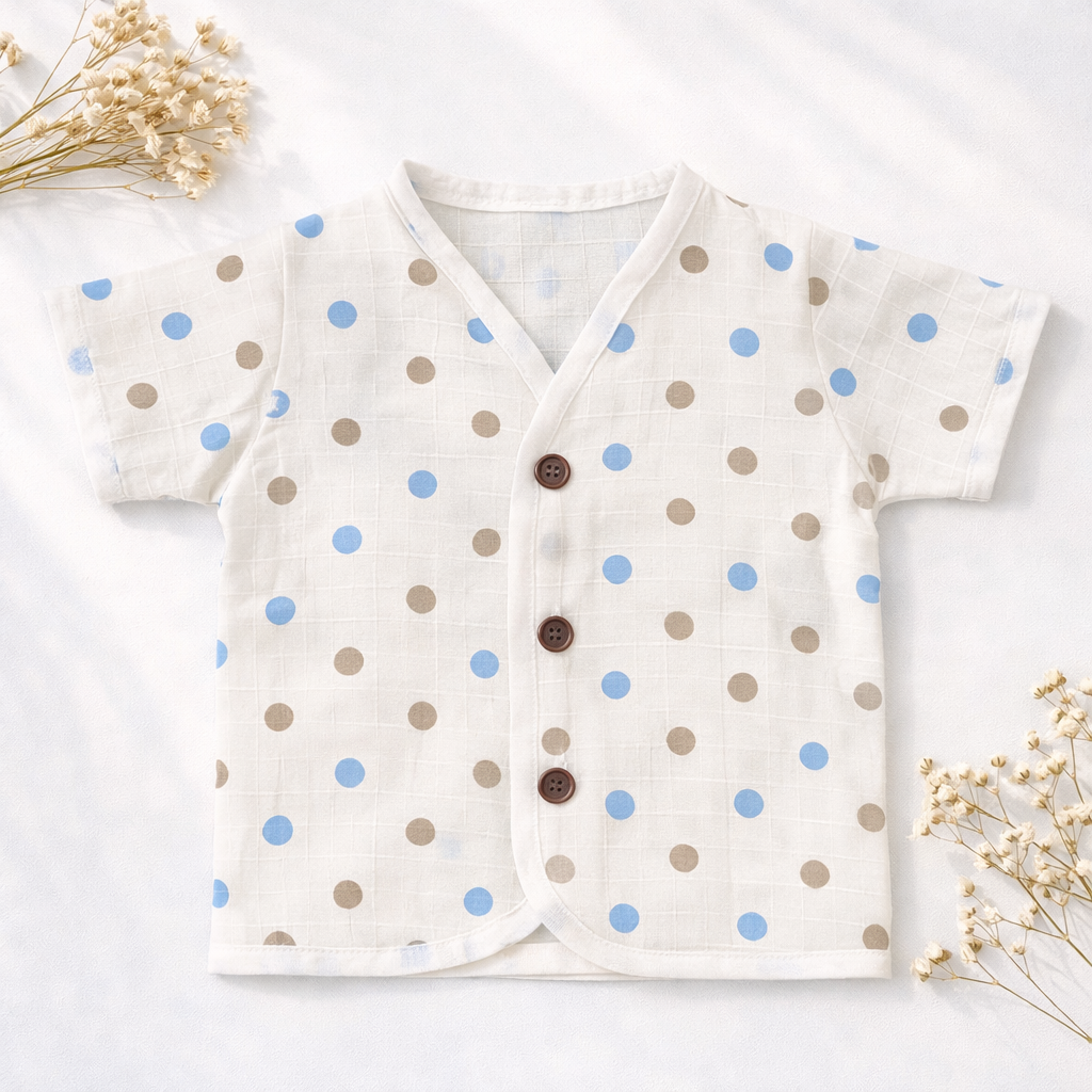 Organic Muslin Unisex Jabla - Polka Dot