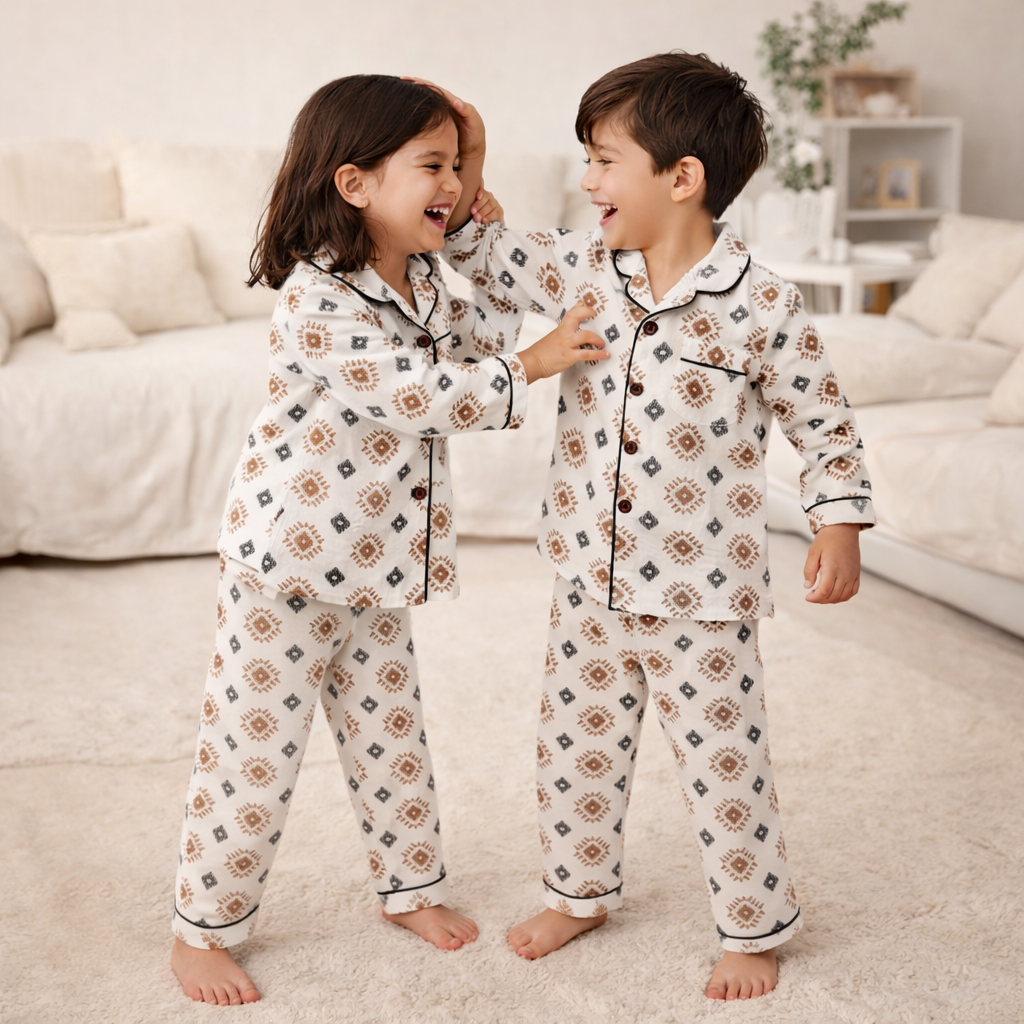 Unisex Bamboo Cotton Night Suit -  Playfull