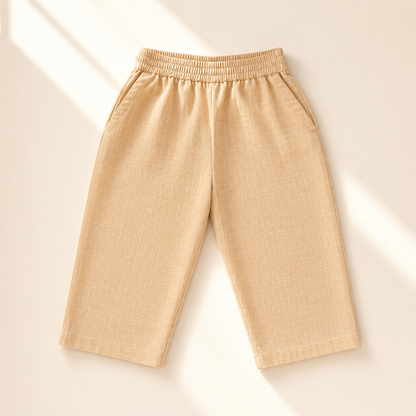 Unisex Crinkle Muslin Nightwear -  Oatmeal