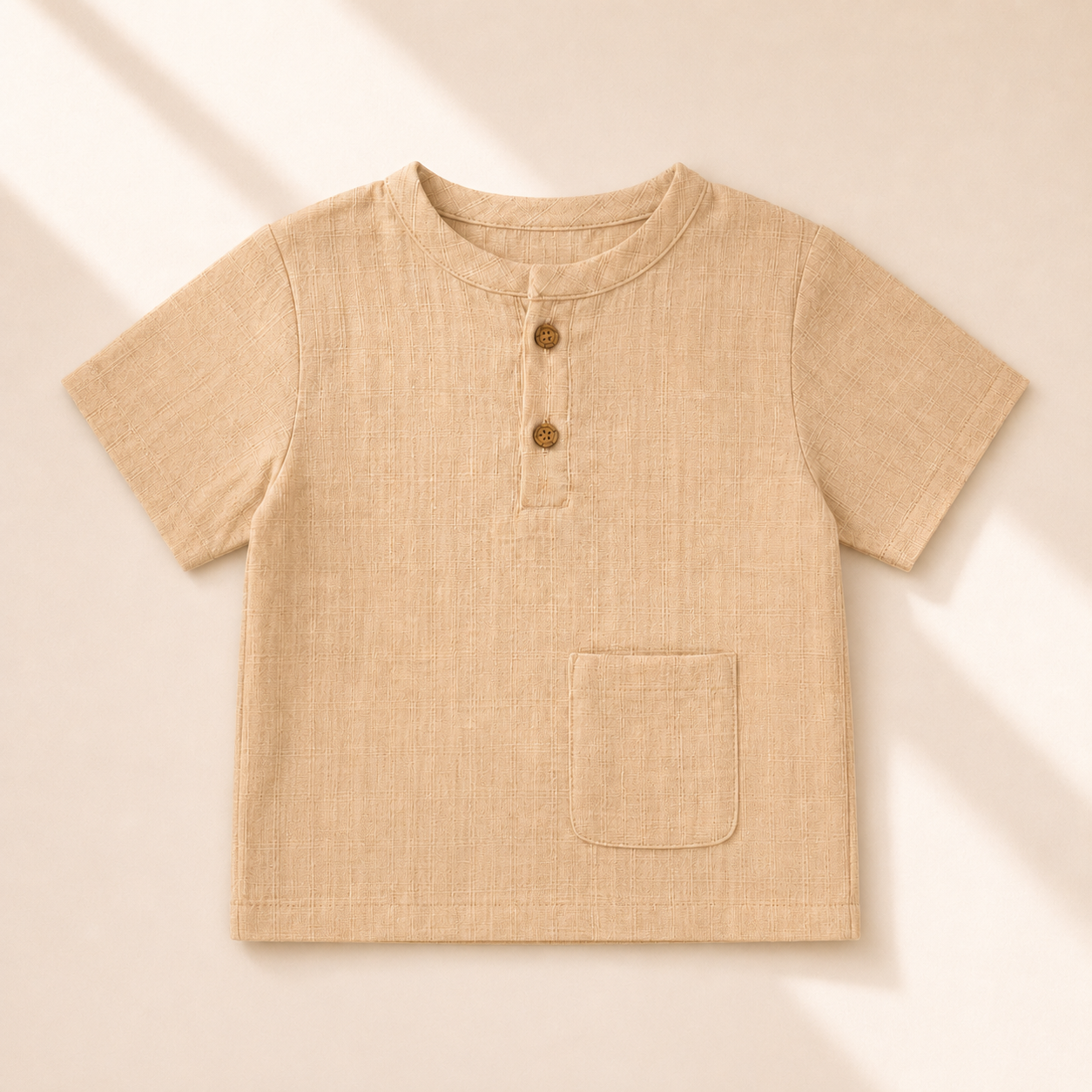 Unisex Crinkle Muslin Nightwear -  Oatmeal