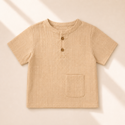 Unisex Crinkle Muslin Nightwear -  Oatmeal