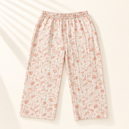 Unisex Crinkle Muslin Nightwear - Peach Blossom