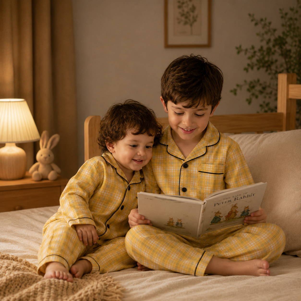 Unisex Crinkle Muslin Night Suit - Honeycrisp