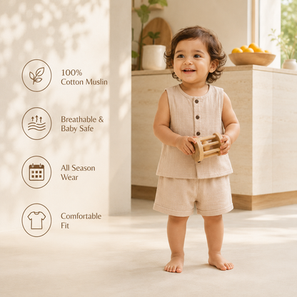 Muslin Jabla Set - The Biscuit
