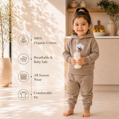 Everyday Cotton Loungewear Set - Brown Beige