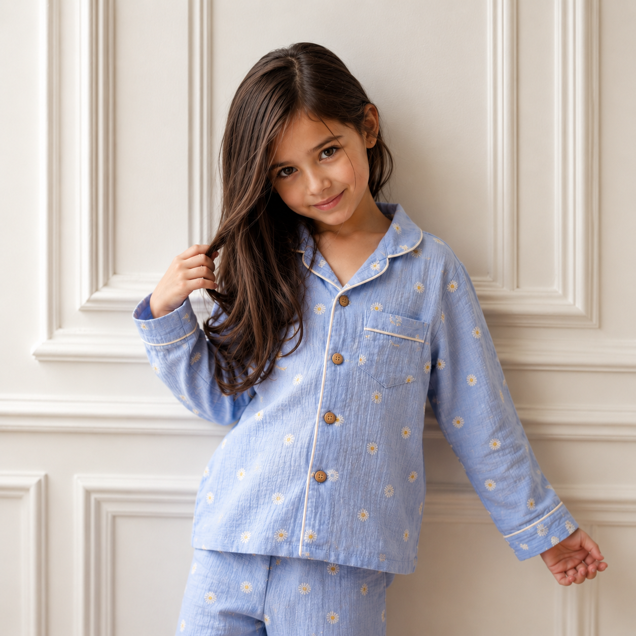 Unisex Crinkle Muslin Shirt - Blooming Blue