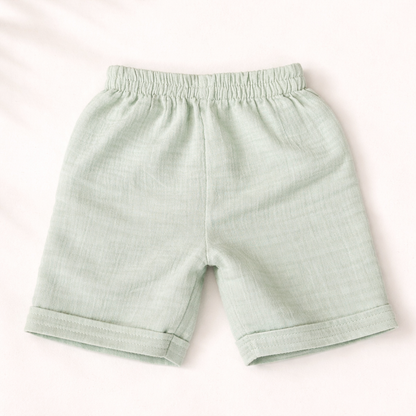 Unisex Crinkle Muslin Nightwear - Sage Summer