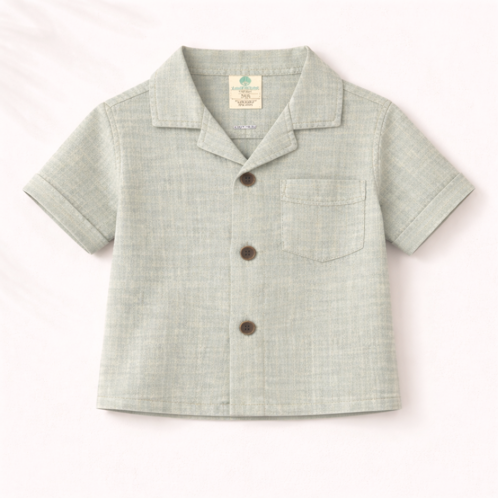 Unisex Crinkle Muslin Nightwear - Sage Summer