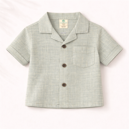 Unisex Crinkle Muslin Nightwear - Sage Summer