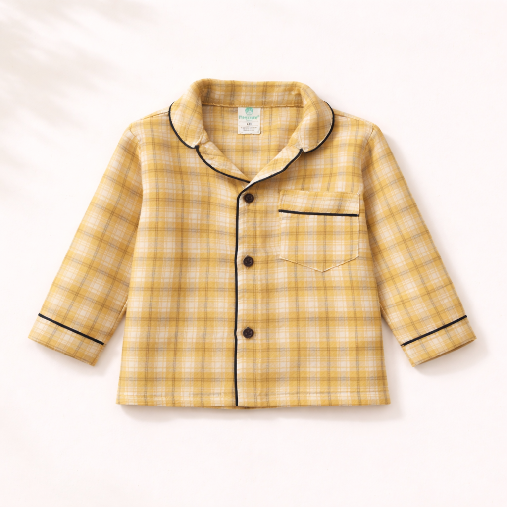 Unisex Crinkle Muslin Night Suit - Honeycrisp