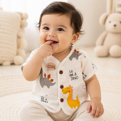 Organic Muslin Unisex Jabla - Tinysaurus