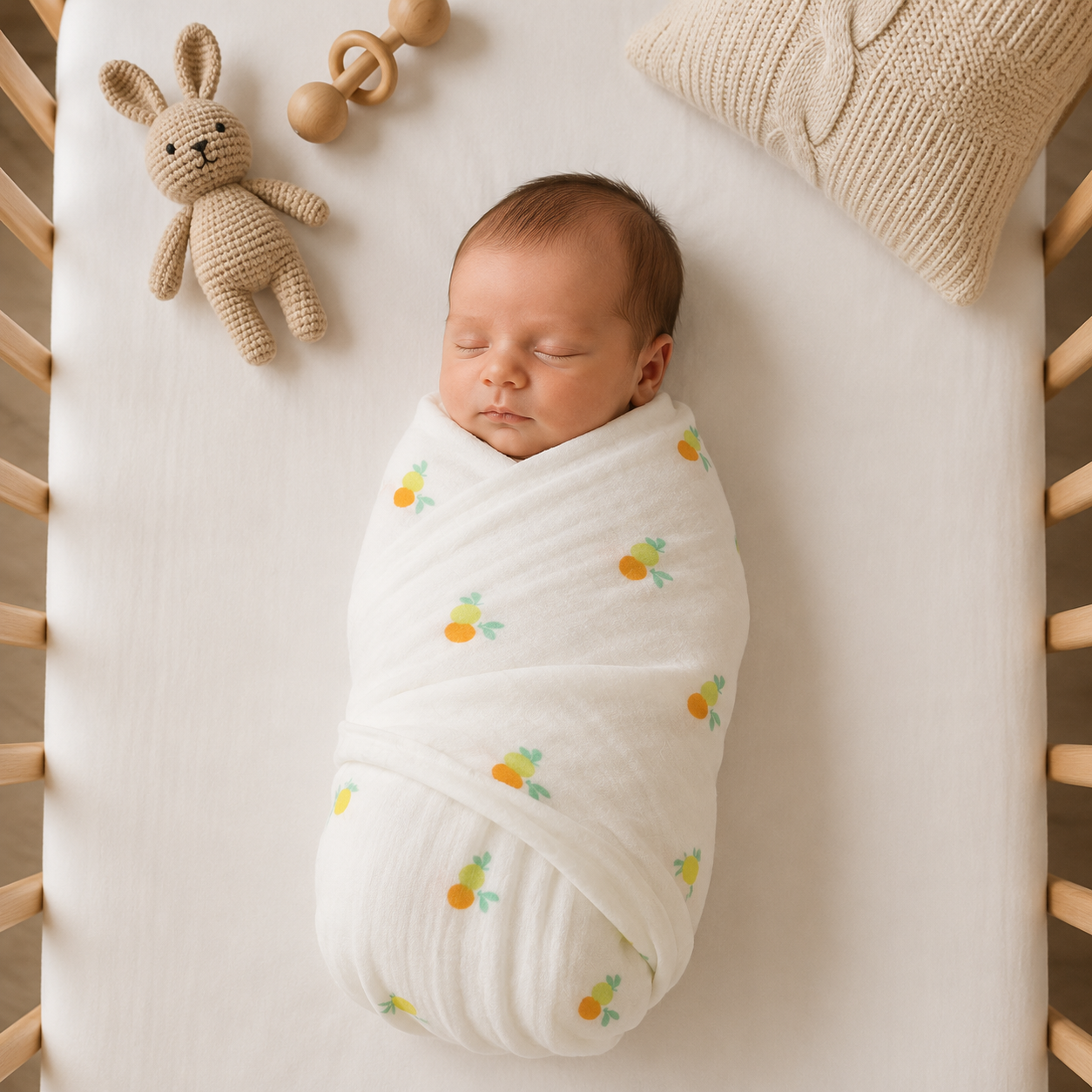 Muslin Swaddle - Citrus Bloom